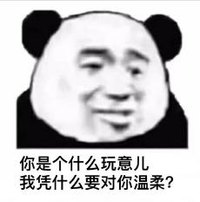 熊猫头 暴漫 你是个什么玩意儿我凭什么要对你温柔 搞笑 逗 魔性