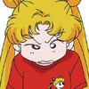 美少女战士 委屈 不开心 黄色头发 马尾辫 低头不语