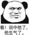 暴漫 文字表情包 看说中他了他生气了 搞笑 逗 沙雕