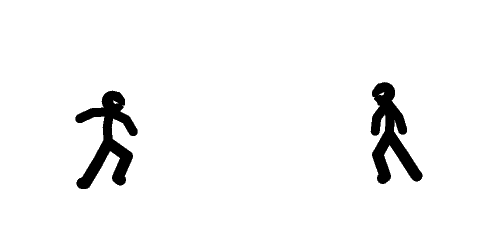小人 强势 打架 攻击 逗逼 动画 简笔画 stick figure