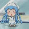 乌贼娘  跳舞 惊讶 卡通
