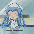 乌贼娘  跳舞 惊讶 卡通