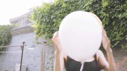 美女 白色气球 漂亮 模特