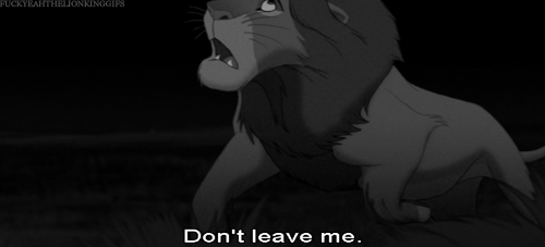 伤心 迪士尼 辛巴 狮子王 反应 不要离开我