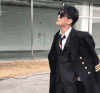 帅哥 侧脸 戴墨镜 装酷