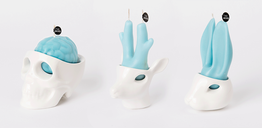 设计 哥特 鹿 主意 蜡烛 可爱的 家 兔子 颅骨 运动 室内设计 Kickstarter 形 Indiegogo 陶瓷 启动 雕像 家居装饰 德科 烛台