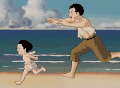 宫崎骏 沙滩 奔跑 父子