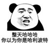 暴漫 文字表情包 整天哈哈哈你以为你是哈利波特 搞笑 逗 沙雕
