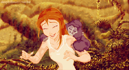 美女 猴子 开心 快乐