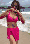 美女 比基尼 海边