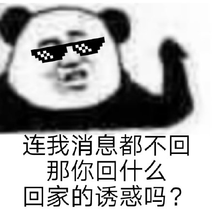 暴漫 熊猫头 连我消息都不回 谐音梗 搞怪 逗