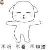 不听 不看 不知道 扭 狗 soogif soogif出品
