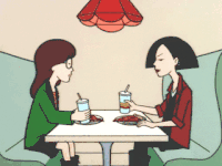 美女 餐厅 干杯 用餐