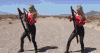 美女 竖琴 性感 沙漠 金发 desert soogif soogif出品