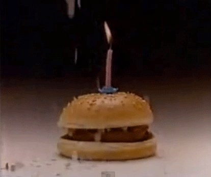 生日 生日快乐 汉堡 蜡烛