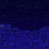 卡通 房屋 黑夜 灯光