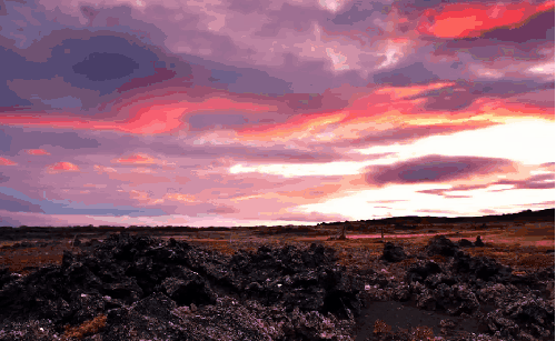 3分钟人生 冰岛 天空 晚霞 粉色 风景