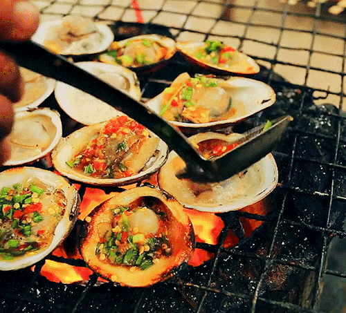 美食 烤花蛤
