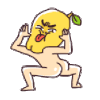 卡通 伸舌头 手指 黄色