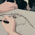 动画 画画 老鹰 卡通