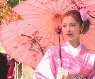 日本女人 和服 粉色 优雅 美女