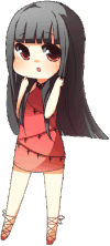 长发 眨眼 少女 动漫