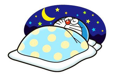 哆啦A梦 叮当猫 夜晚 睡觉 月亮
