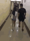 摔倒 长发 玩耍 小两口