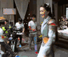 美女 开心 大笑 转身