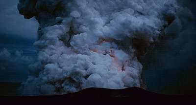 火山 爆发 恐怖 浓烟滚滚