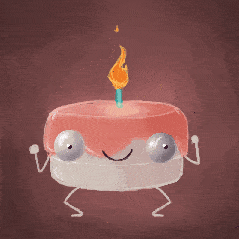 蜡烛 可爱 蛋糕 蹦蹦跳跳