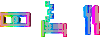 易懂的 艺术字 彩虹 GIF animatedtext