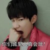 王源 张嘴 你们城里人真会玩 握拳