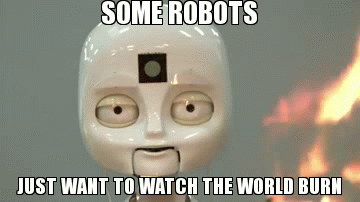 机器人 robot 玩火 燃烧