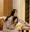 陈乔恩 吃东西 搞笑 女神 睡衣