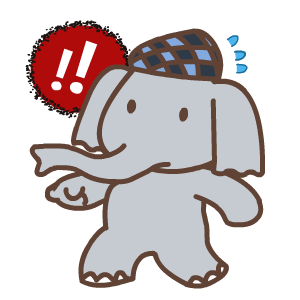 卡通 大象 感叹号 帽子