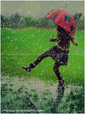 下雨 雨伞 迈步 野外