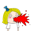 动漫 小女孩 吐血 伤心