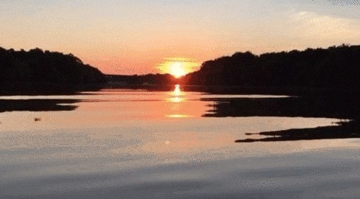 日落 sunset 黄昏 湖泊 自然