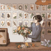 卡通 花 人 画