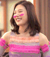 美女 短发 甩头发 开心