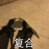 复合 夜晚 影子 安静 情侣