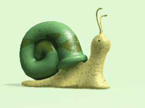 蜗牛 点头  滑稽 绿色