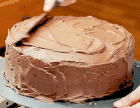 蛋糕 cake food 巧克力 奶油 涂抹 制作过程 半成品