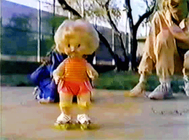 洋娃娃 80年代 广告 可爱 滑旱冰