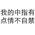 黑色 汉字 我的中指有点 情不自禁