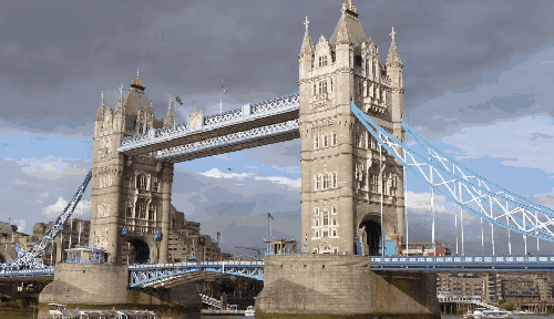伦敦 塔桥 景点 纪录片 英国 阴天