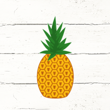 菠萝 pineapple 卡通 墨镜 逗比