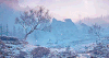 烟雾 大山 树木 雪花