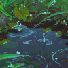雨 草 水 风景